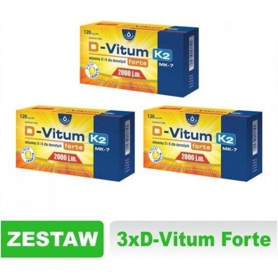 D-Vitum forte 2000 j.m. Zestaw: 3x120 kapsułek