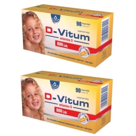 D-Vitum witamina D 800 j.m. 90 kapsułek Wielopak x2