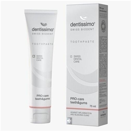 DENTISSIMO SWISS BIODENT Pasta PRO-care teeth&gums 75 ml