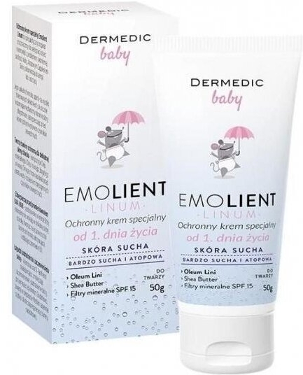 DERMEDIC EMOLIENT LINUM Baby ochronny krem 50 g