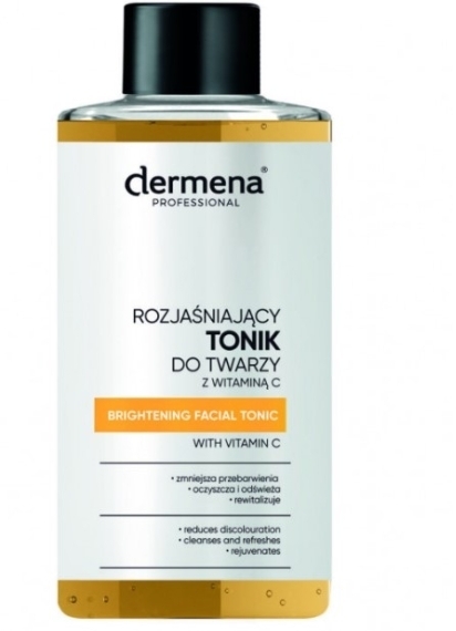 DERMENA PROFESSIONAL Rozjaśniający Tonik do twarzy z witaminą C 150 ml