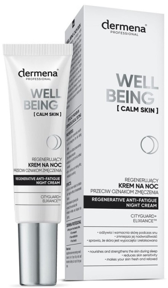 DERMENA PROFESSIONAL WELL-BEING CALM SKIN Regenerujący Krem na noc przeciw oznakom zmęczenia 30 ml