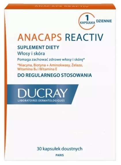 DUCRAY Anacaps Reactiv nowa 30 kapsułek
