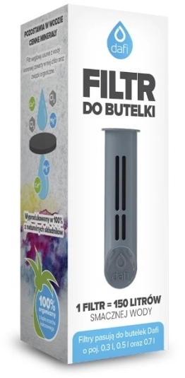 Dafi filtr do butelki stalowy 1 sztuka