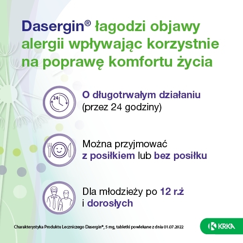 Dasergin 5 mg 10 tabletek
