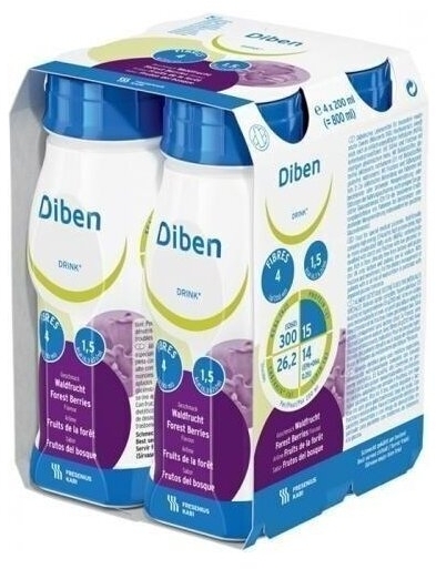 Diben DRINK owoce leśne 4 x 200 ml
