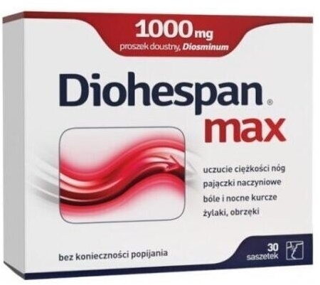 Diohespan Max 1000 mg, proszek doustny, 30 saszetek