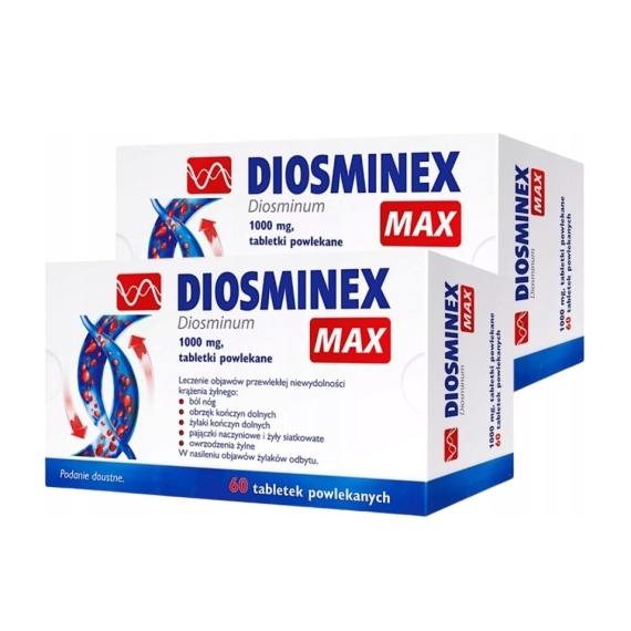 Diosminex Max 1000 mg 60 tabletek Wielopak x2