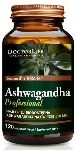 Doctor Life Ashwagandha Professional 550mg 120 kapsułek