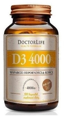 Doctor Life Vitamin D3 4000iu 120 kapsułek