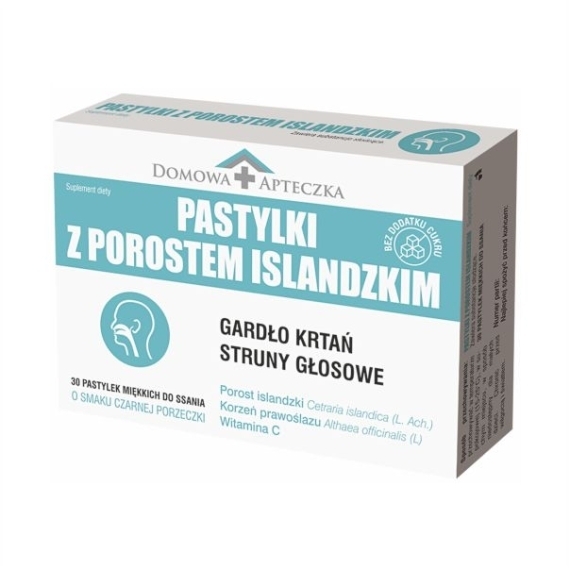 Domowa Apteczka Pastylki z Porostem islandzkim 30 pastylek