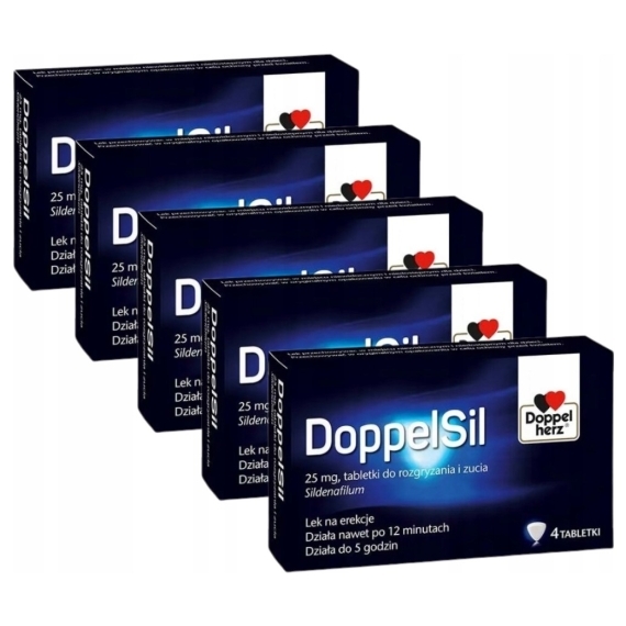 DoppelSil 25 mg 4 tabletki ZESTAW 5x4 tabletki