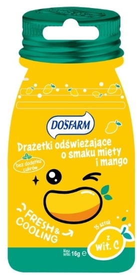 Dosfarm drażetki odświeżające mięta + mango 16 g