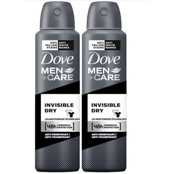 Dove Men Deo Invisible 150 ml Wielopak x2