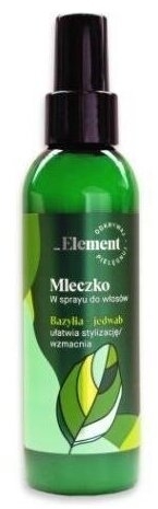 ELEMENT Mleczko w sprayu do włosów bazylia i jedwab 150 ml