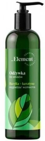 ELEMENT Odżywka do włosów bazylia + keratyna 300 ml