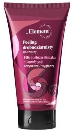 ELEMENT Peeling drobnoziarnisty do twarzy filtrat śluzu ślimaka i jagody goji 75ml
