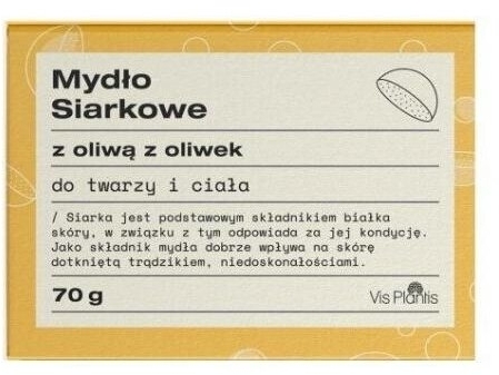 ELFA VIS PLANTIS Mydło siarkowe z oliwą z oliwek w kostce 70 g