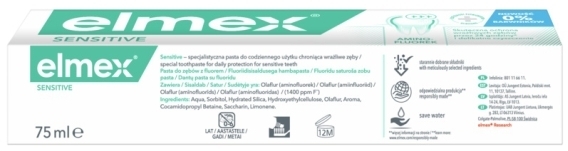 ELMEX Pasta do zębów Sensitive Plus 75 ml