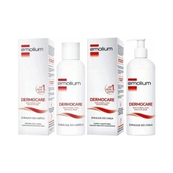 EMOLIUM Dermocare Emulsja do kąpieli do skóry wrażliwej, suchej i skłonnej do alergii od 1 dnia życia 400 ml