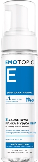 EMOTOPIC 3-ZADANIOWA PIANKA MYJĄCA do twarzy, ciała i włosów 200 ml
