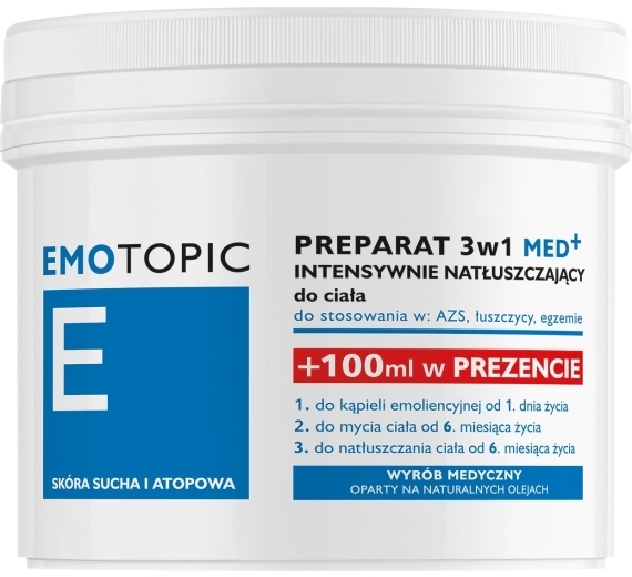 EMOTOPIC PREPARAT 3w1 INTENSYWNIE NATŁUSZCZAJĄCY do ciała 500 ml