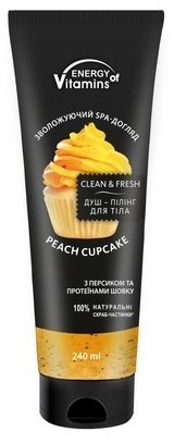 ENERGY OF VITAMINS Peeling-żel do ciała Peach Cupcake 240ml