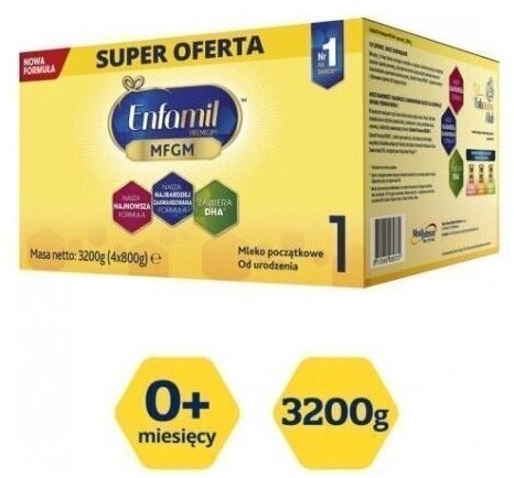 ENFAMIL Premium 1 MFGM mleko modyfikowane 4x 800g