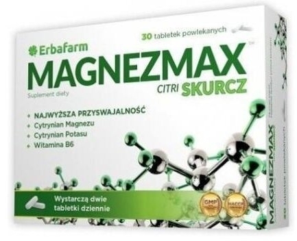 ERBAFARM Magnezmax citri skurcz 30 tabletek
