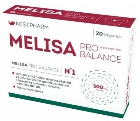 ERBAFARM Pro Balance Melisa 20 kapsułek