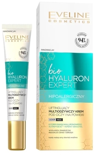 EVELINE BIO HYALURON EXPERT Liftingujący multiodżywczy Krem pod oczy i na powieki 20 ml