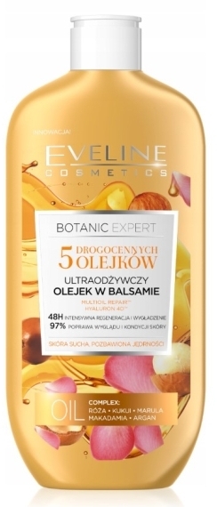 EVELINE BOTANIC EXPERT 5 Olejków ultraodżywczy olejek w balsamie do ciała 350 ml