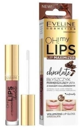 EVELINE COSMETICS OH! MY LIPS Błyszczyk powiększający usta czekolada 4,5 ml