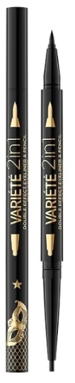 EVELINE COSMETICS VARIETE Eyeliner i kredka do oczu 2w1 (Data ważności 29.02.2024)