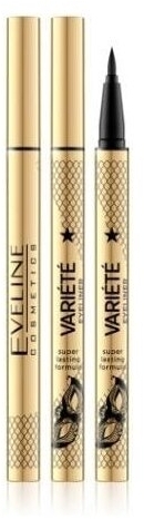 EVELINE COSMETICS VARIETE Wodoodporny Eyeliner w pisaku czarny