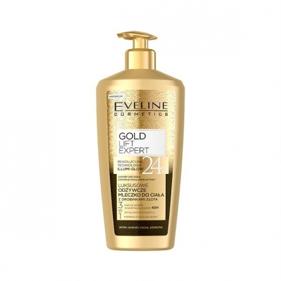 EVELINE LUXURY EXPERT 24K Odżywcze Mleczko do ciała z drobinkami złota 350 ml