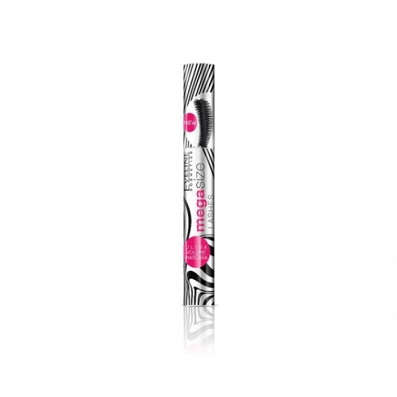 EVELINE MEGA SIZE LASHES Tusz do wydłużająco - pogrubiający czarny 10 ml