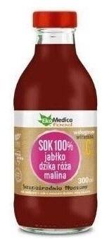 Ekamedica Jabłko, dzika róża, malina sok 300 ml