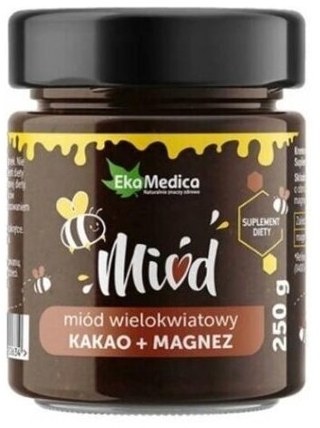 Ekamedica Miód wielokwiatowy kakao + magnez 250 g