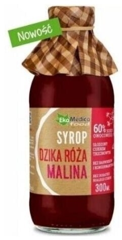 Ekamedica Syrop dzika roża, malina 300 ml