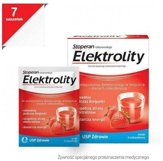 Elektrolity smak truskawkowy 7 saszetek