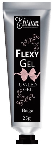 Elisium Flexy Gel Cover Zel do przedłużania paznokci Beige 25 g