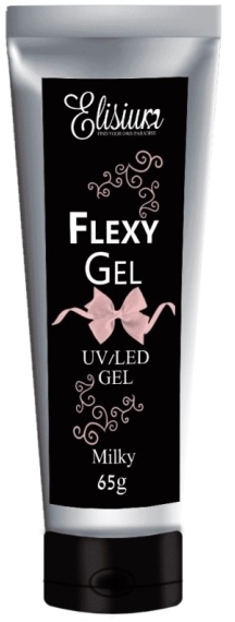 Elisium Flexy Gel Zel do przedłużania paznokci Milky 65 g