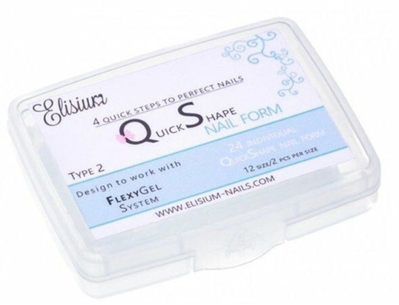 Elisium Quick Shape Formy do przedłużania paznkoci typ 2 24 sztuki