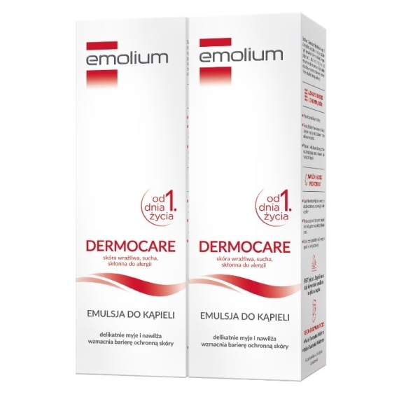 Emolium DERMOCARE Emulsja do kąpieli 400 ml Wielopak x2