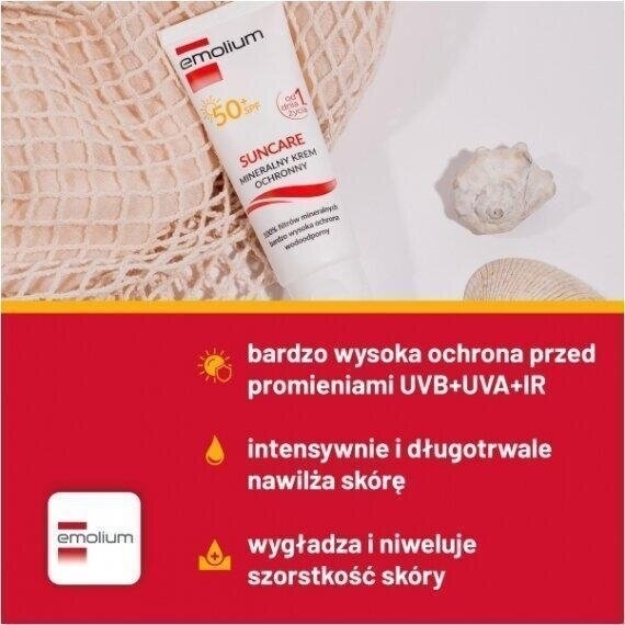 Emolium SUNCARE mineralny krem ochronny z filtrem SPF 50+ 50 ml