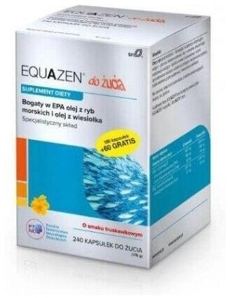 Equazen do żucia smak truskawkowy 240 kapsułek