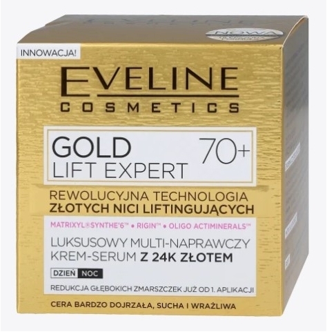 Eveline Cosmetics Gold Lift expert krem dzień/noc 70+ 50 ml