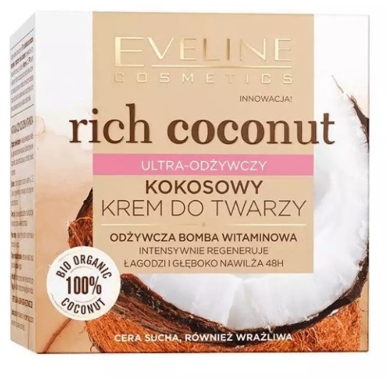 Eveline Rich Coconut Ultra - Odżywczy krem na dzień i noc 50ml