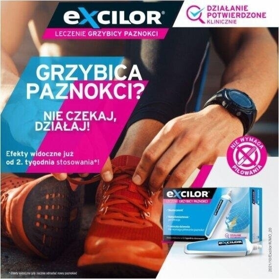 Excilor leczenie grzybicy paznokci sztyft